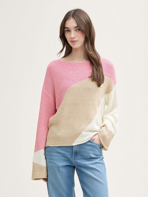 TOM TAILOR Denim Strickpullover Strickpullover mit Colour Blocking günstig online kaufen