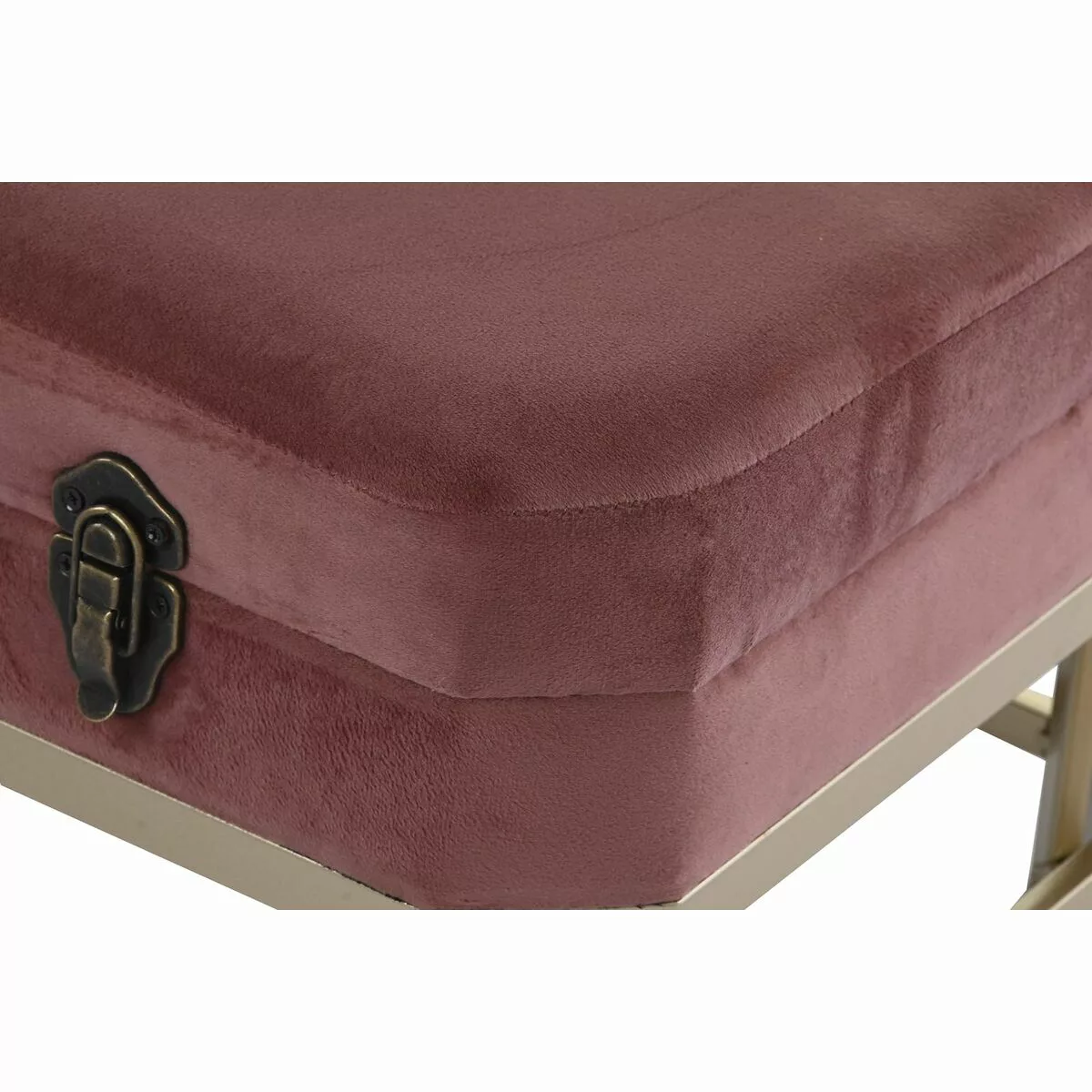 Barhocker Dkd Home Decor   Rosa Golden Metall Samt (80 X 40 X 47 Cm) günstig online kaufen