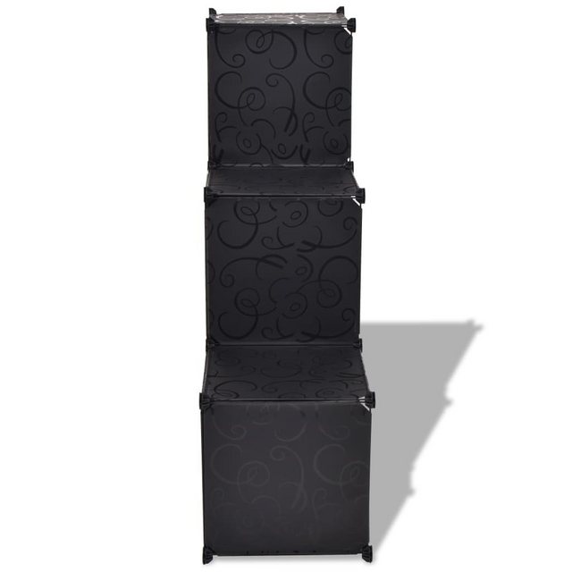 furnicato Schuhschrank Regalsystem Würfel-Regal mit 6 Fächern Schwarz günstig online kaufen