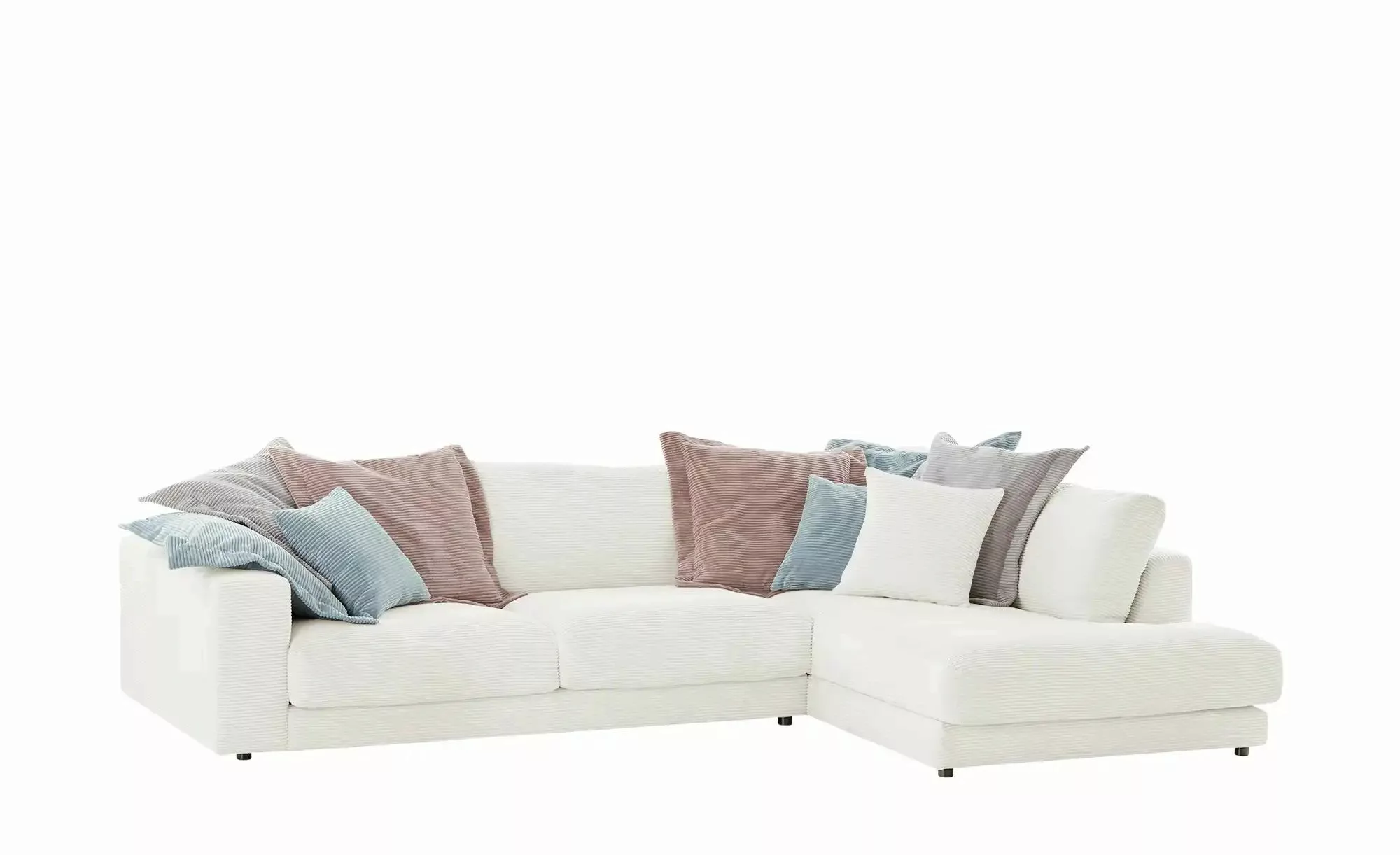 Jette Home Ecksofa Cord Sila ¦ weiß ¦ Maße (cm): B: 325 H: 85 T: 224.0 Pols günstig online kaufen