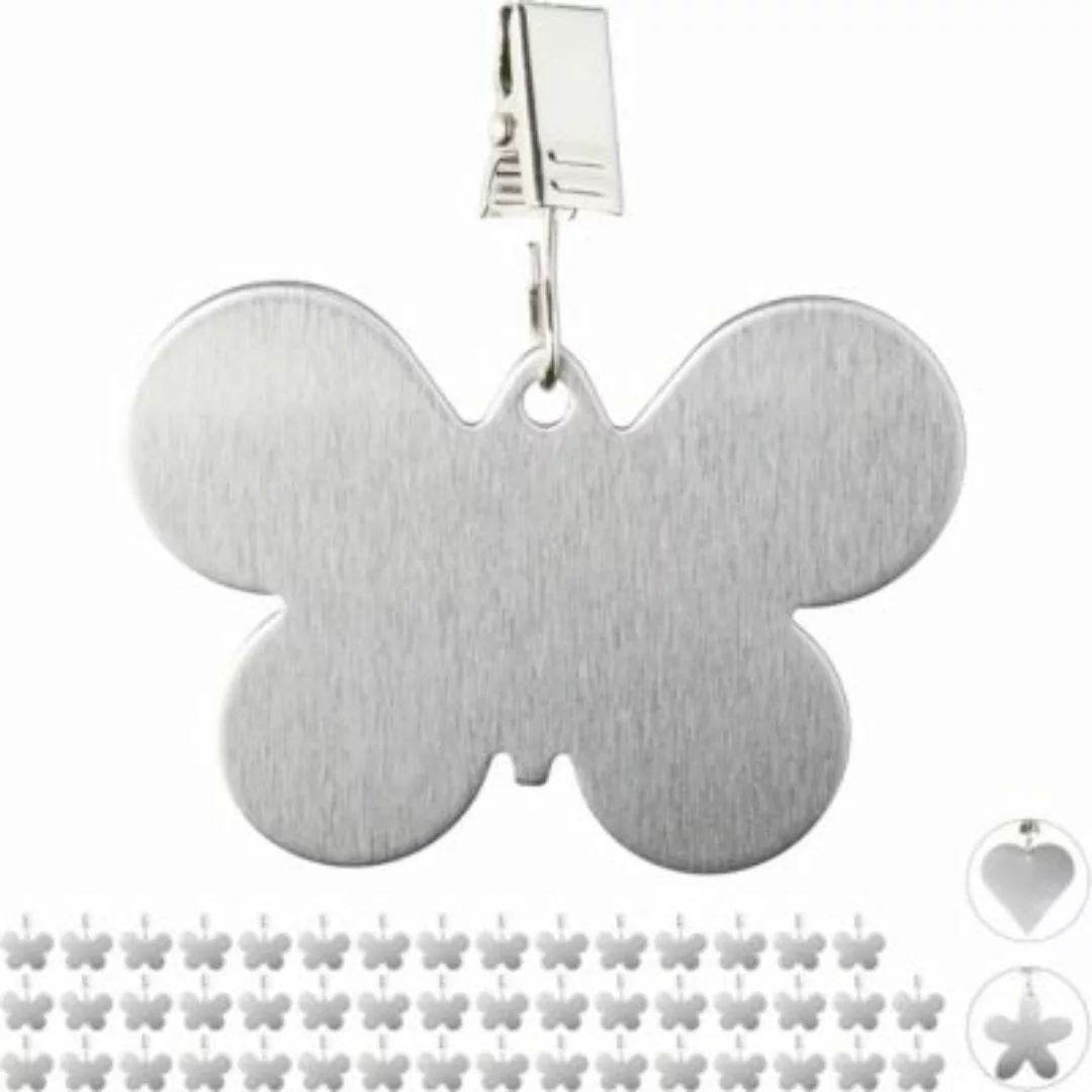 relaxdays 48 x Tischdeckenbeschwerer Schmetterling silber günstig online kaufen