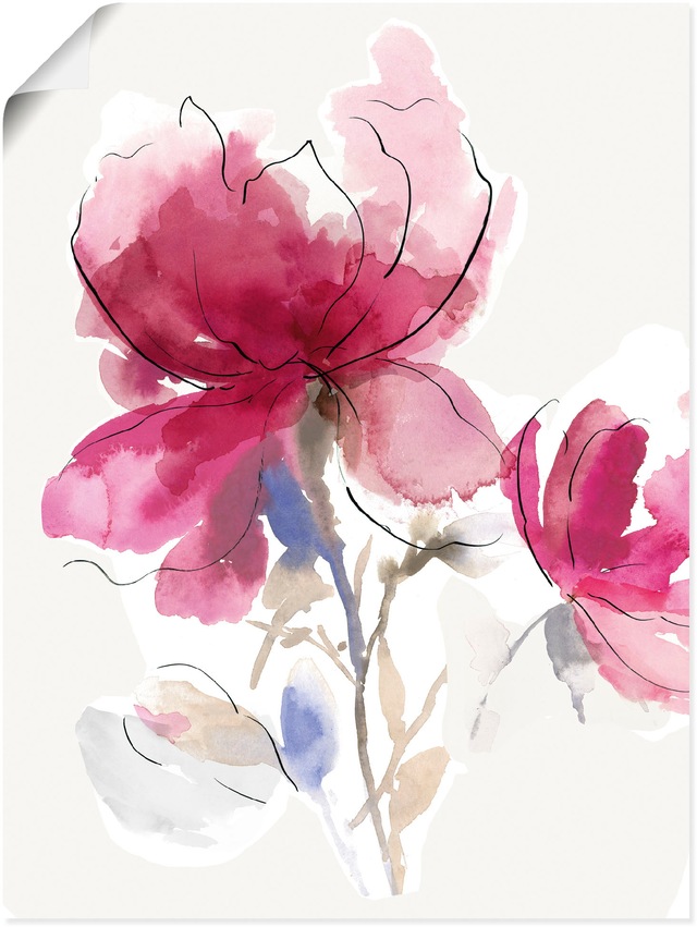 Artland Wandbild "Rosige Blüte I.", Blumenbilder, (1 St.), als Alubild, Lei günstig online kaufen