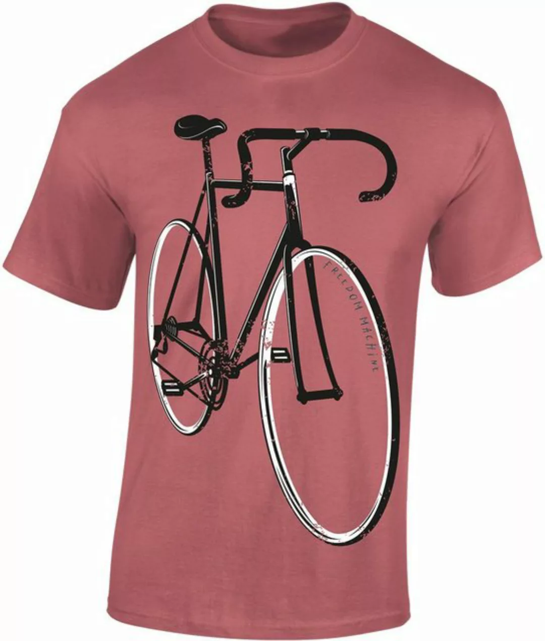 Baddery Print-Shirt Fahrrad T-Shirt: "Freedom Machine", hochwertiger Siebdr günstig online kaufen