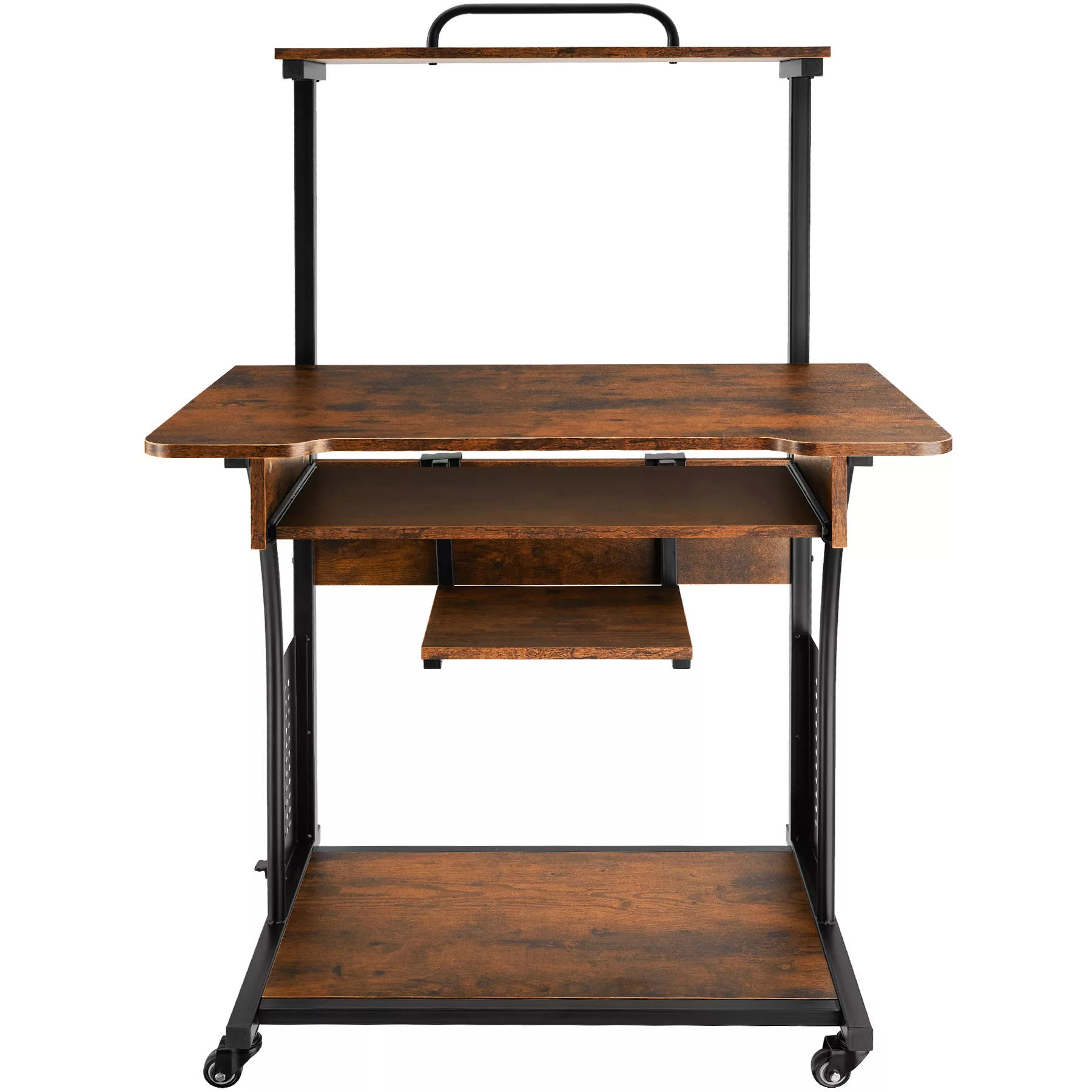 Schreibtisch Fife 80x65,5x130,5cm - Industrial Holz dunkel, rustikal günstig online kaufen