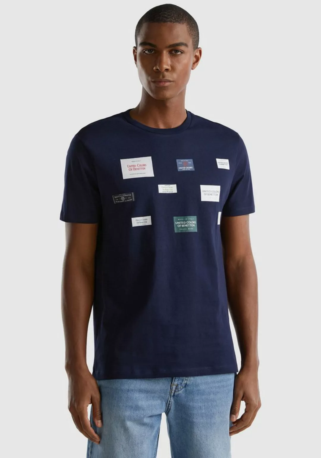 United Colors of Benetton T-Shirt mit Markenlabel günstig online kaufen