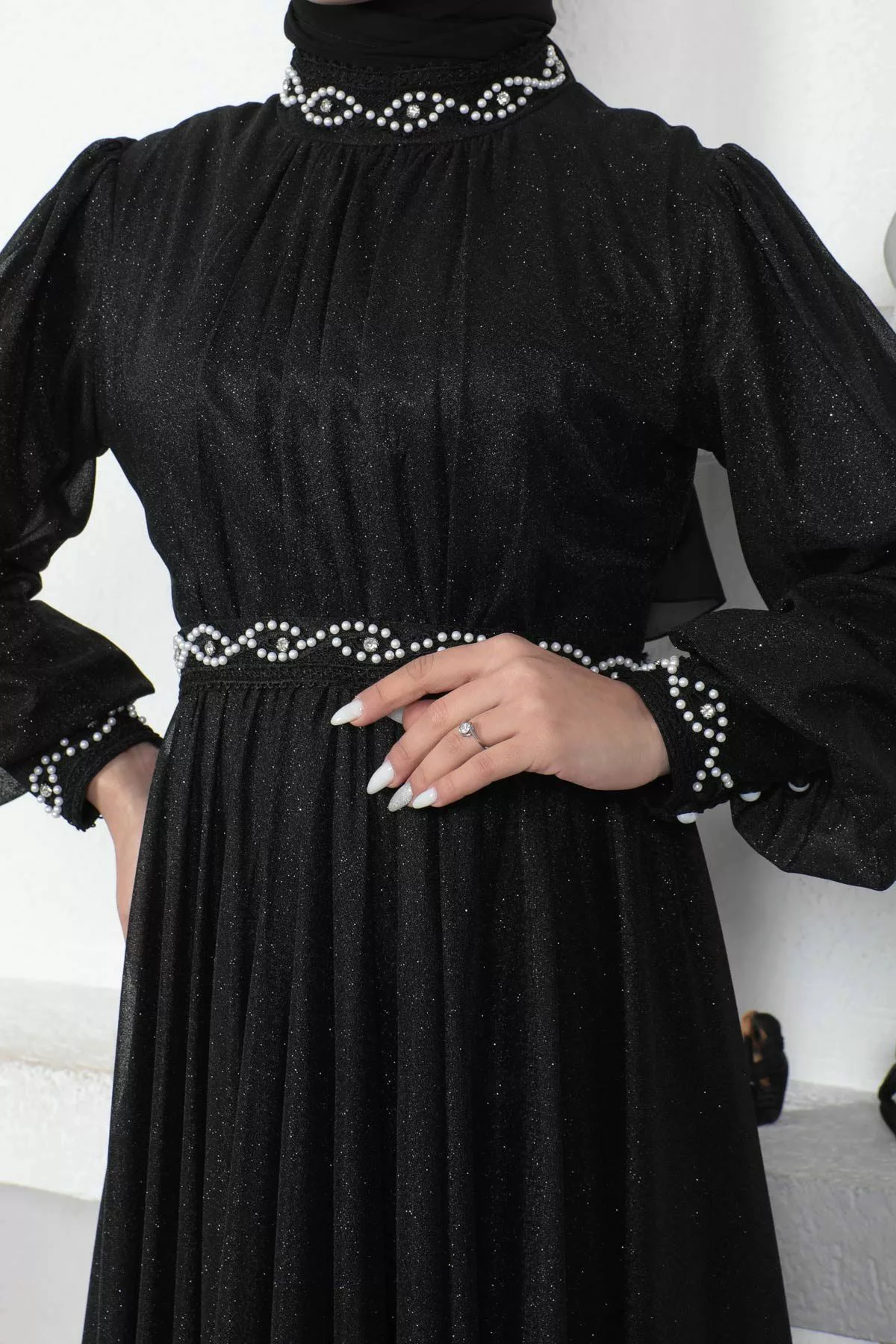 MODAMİHRAM Midikleid ElbiseInci Glitzer Abendkleid günstig online kaufen