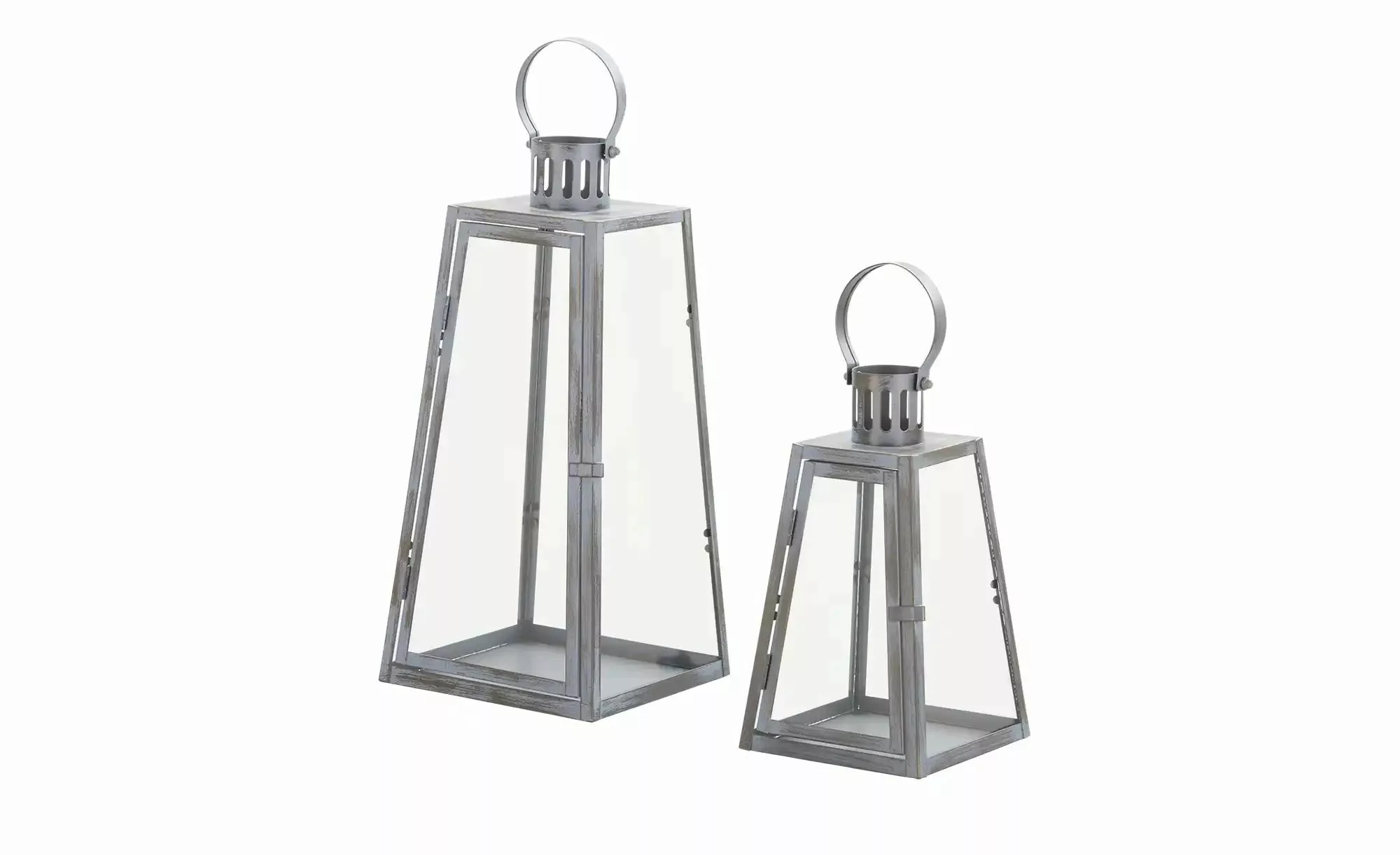 Laterne  2er Set   ¦ weiß ¦ Metall,Glas ¦ Maße (cm): B: 19 H: 41 T: 19.0 Ac günstig online kaufen