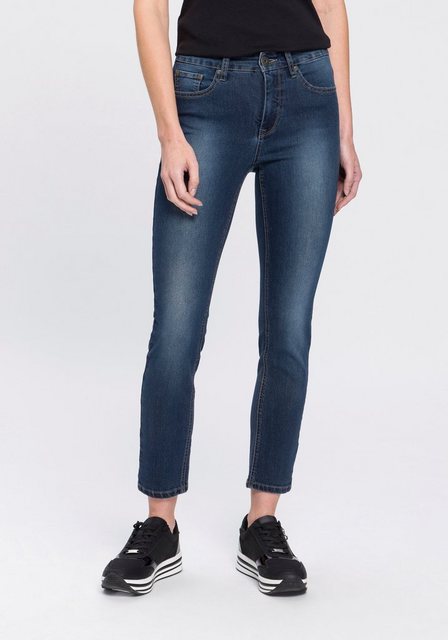 Arizona 7/8-Jeans Shaping eng anliegend, Röhrenjeans, Used-Waschung, High-W günstig online kaufen