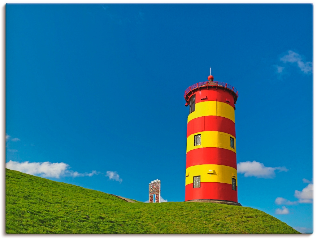 Artland Leinwandbild "Pilsumer Leuchtturm", Gebäude, (1 St.), auf Keilrahme günstig online kaufen