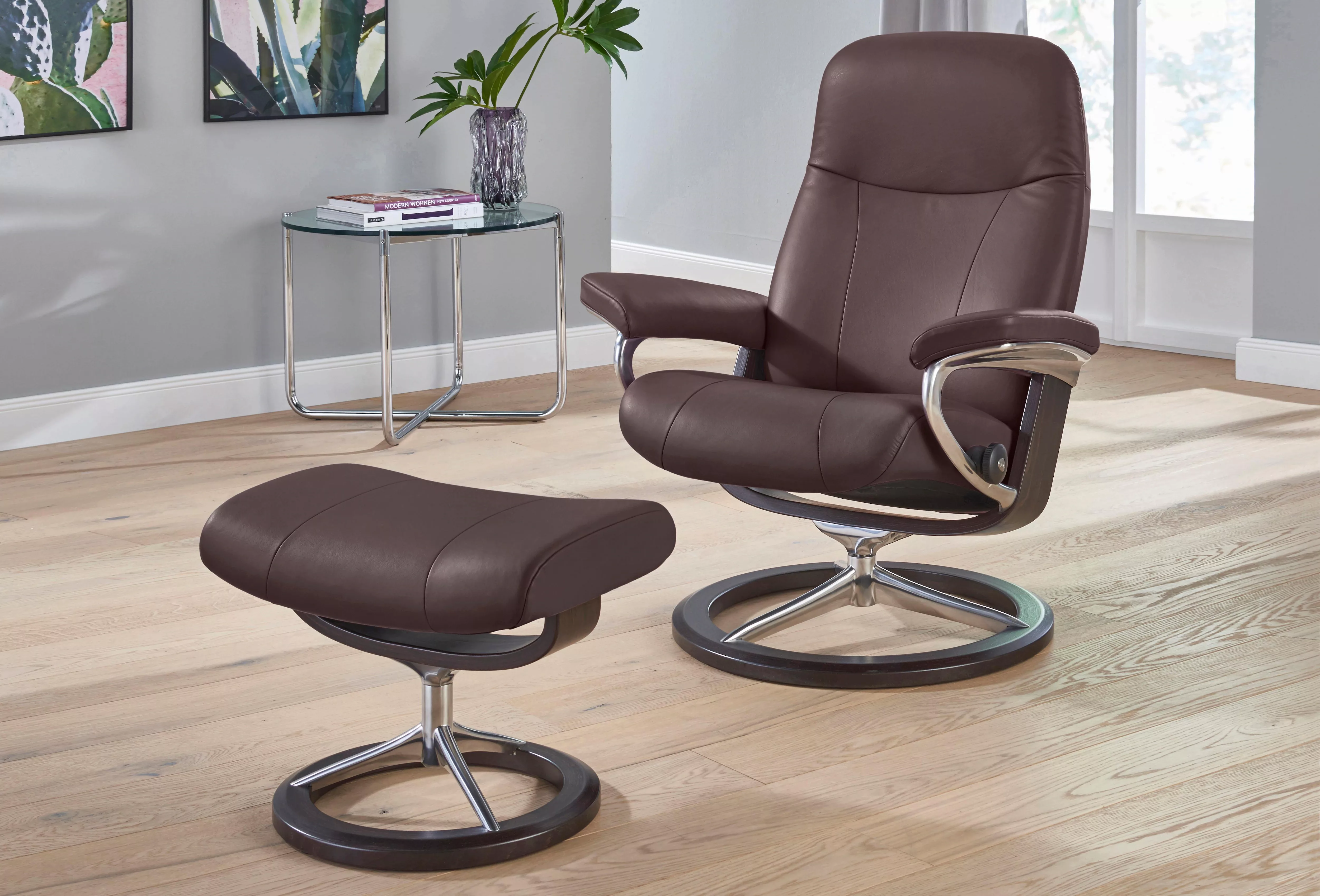 Stressless® Relaxsessel »Garda«, (Set, Relaxsessel mit Hocker) günstig online kaufen