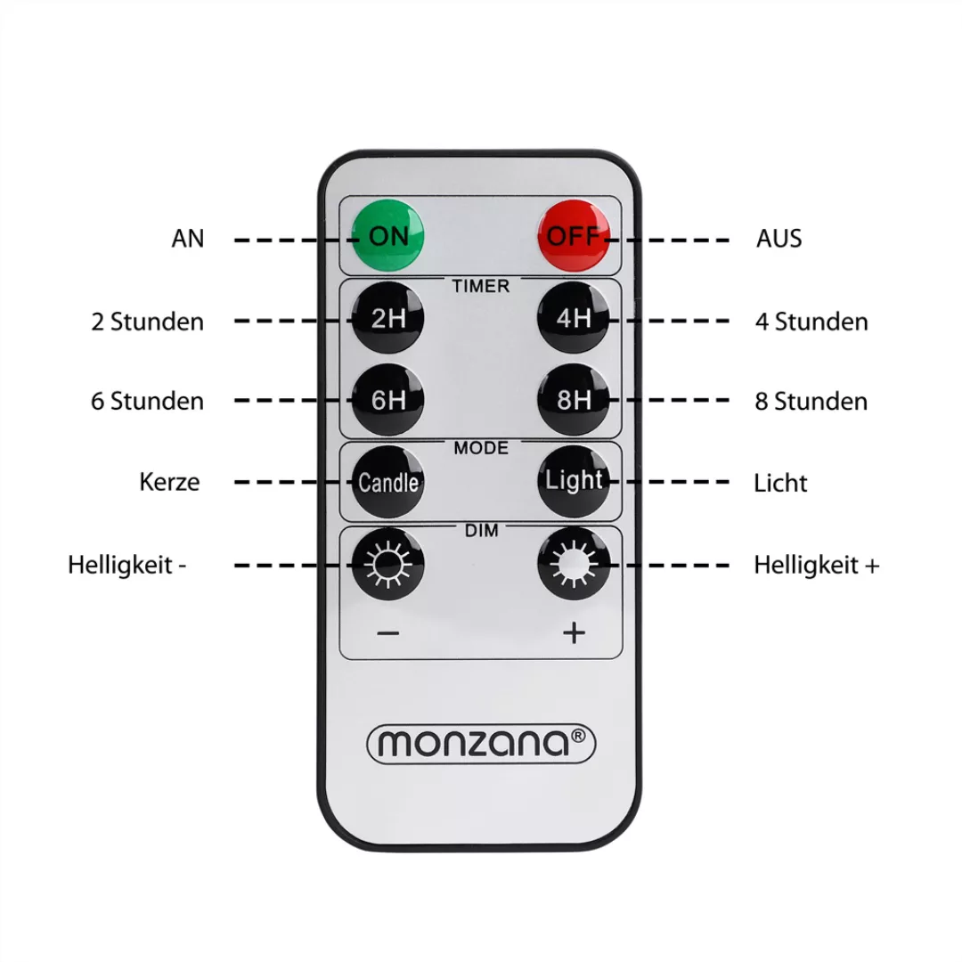 LED Echtwachs Kerzen 24er-Set inkl Fernbedienung günstig online kaufen