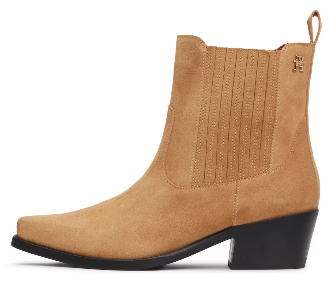 Tommy Hilfiger TH Suede Cowboy Boot Damen beige günstig online kaufen