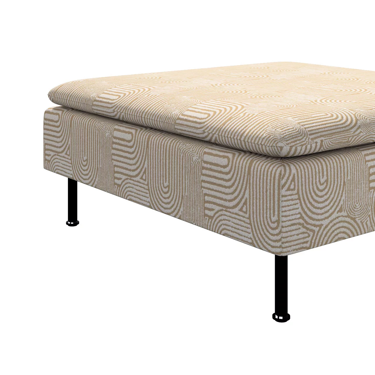 Bezug für Söderhamn Fußhocker, beige-ecru, 93 x 93 x 40, Cosy Home (144-79) günstig online kaufen