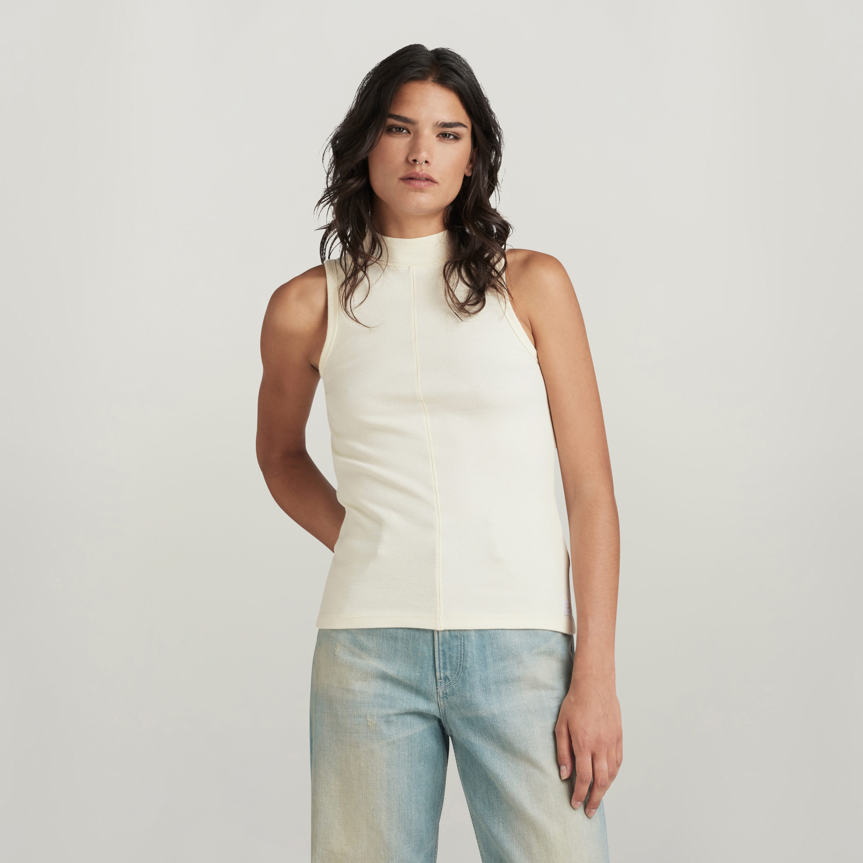 G-STAR Ripptanktop "Open back mock slim t sl wmn", mit Cut-Out Detail am Rü günstig online kaufen