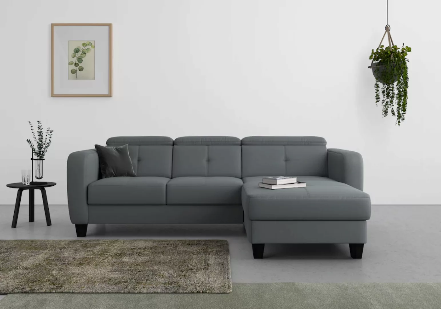 sit&more Ecksofa Belluci L-Form, inklusive Federkern, wahlweise mit Bettfun günstig online kaufen