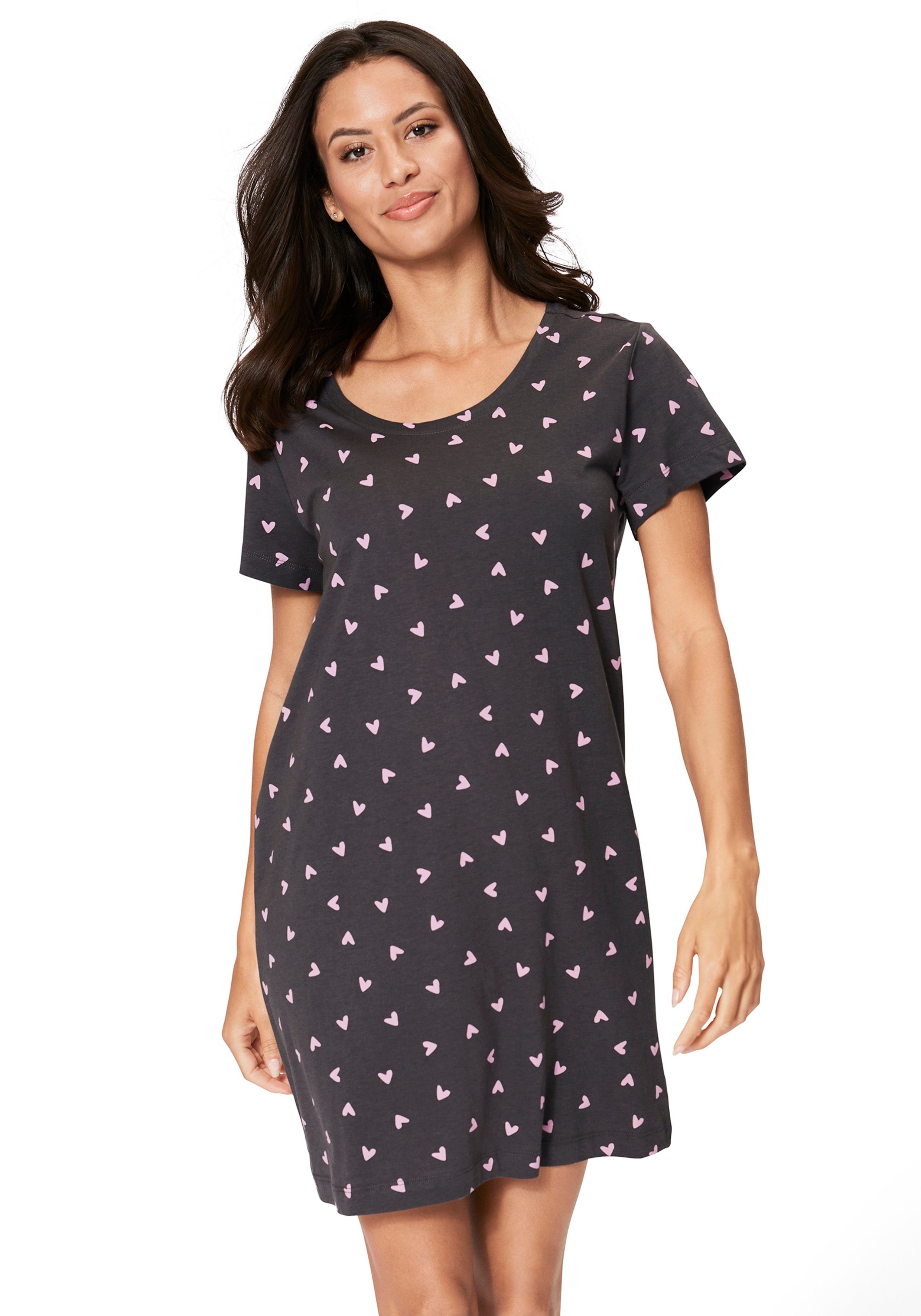 s.Oliver Sleepshirt mit Herzmotiven günstig online kaufen