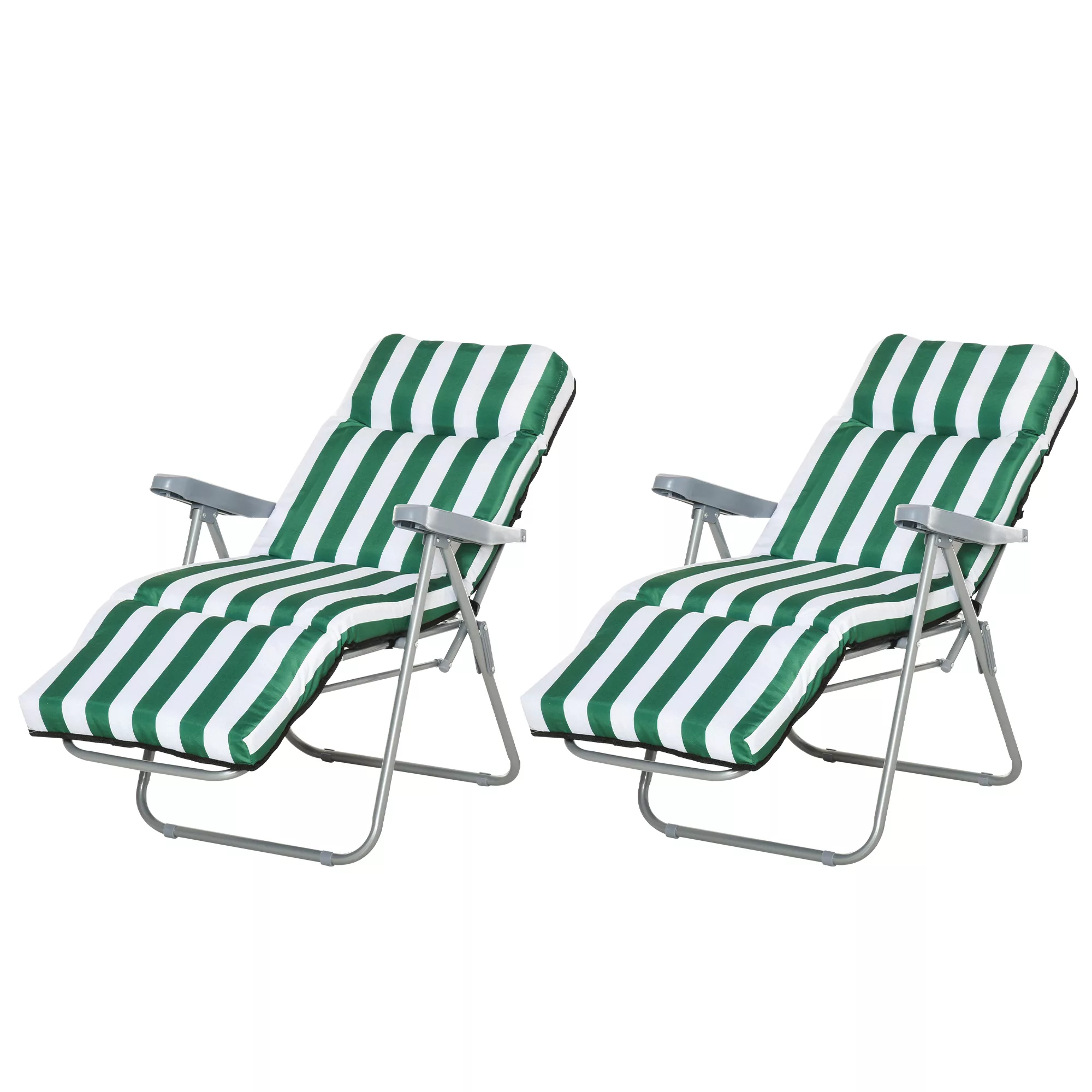 Outsunny Gartensessel weiß Stahl B/H/L: ca. 75x102x60 cm günstig online kaufen