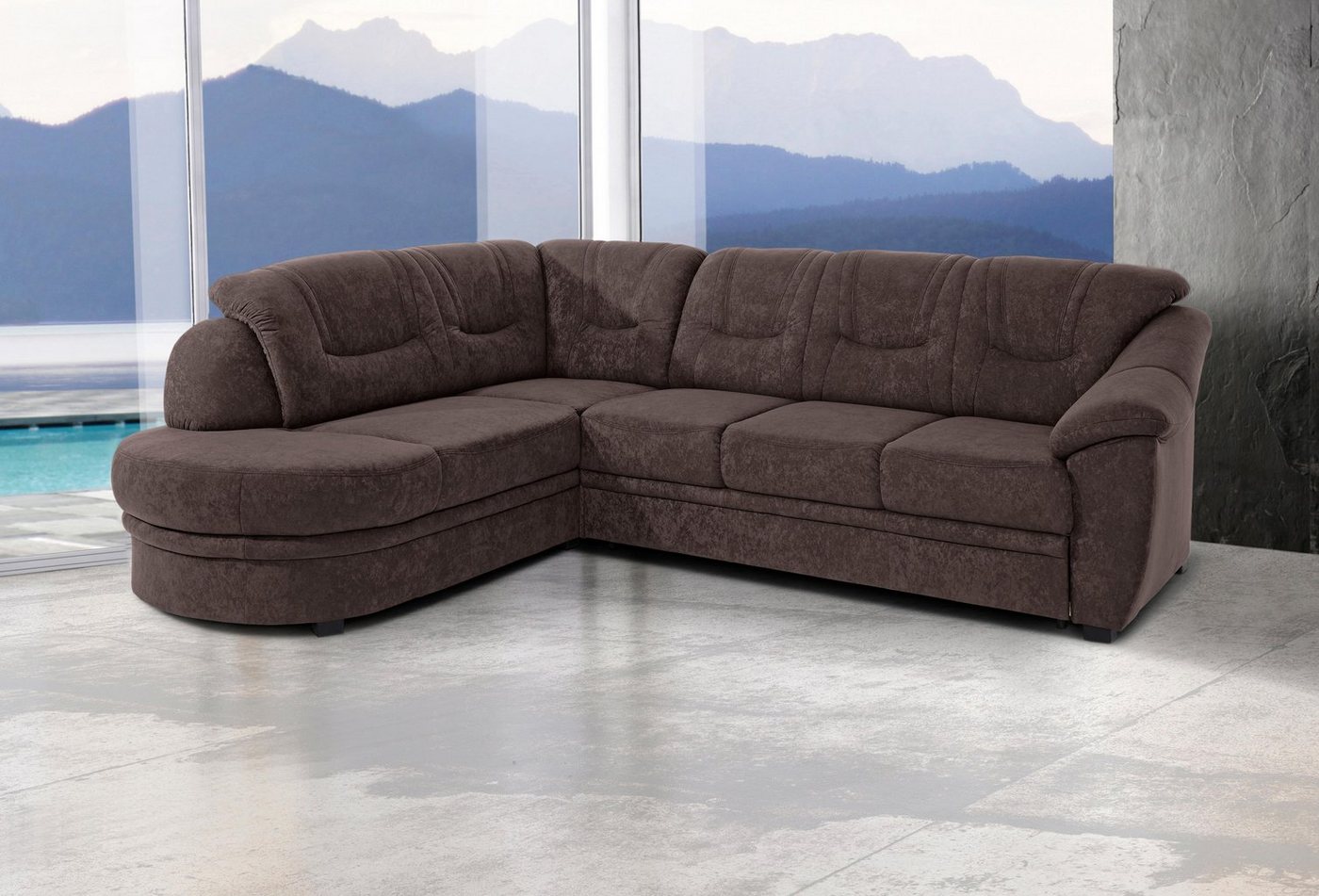 sit&more Ecksofa "Bellevue L-Form", wahlweise mit Bettfunktion günstig online kaufen