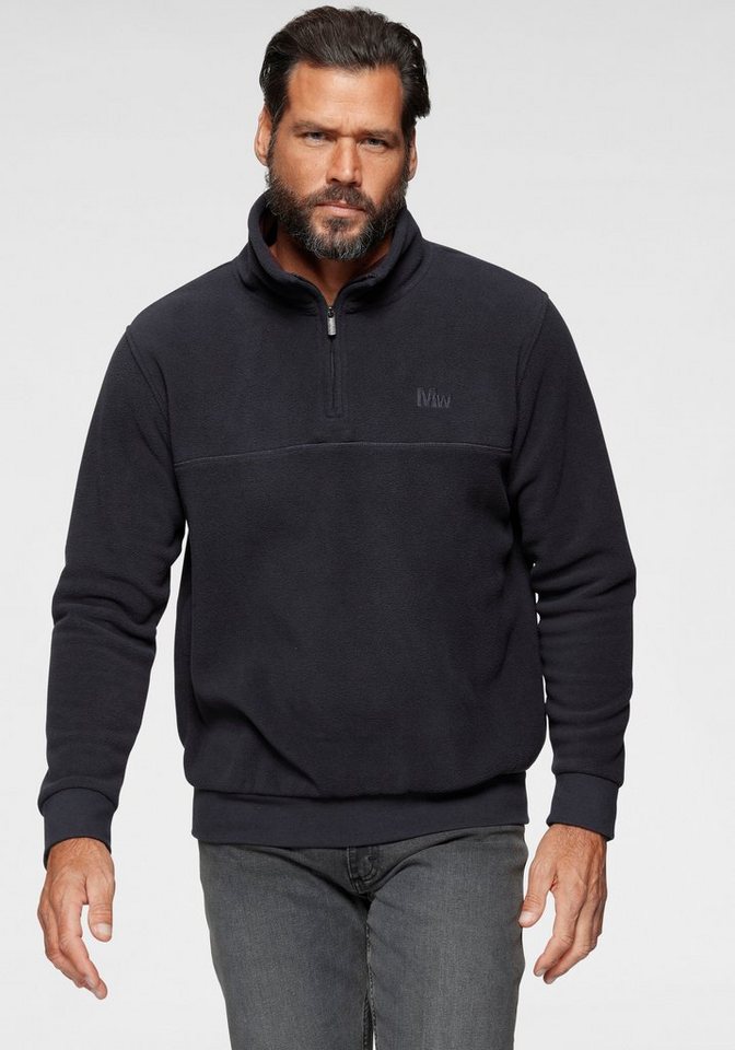 Man's World Fleecepullover mit Troyerkragen günstig online kaufen