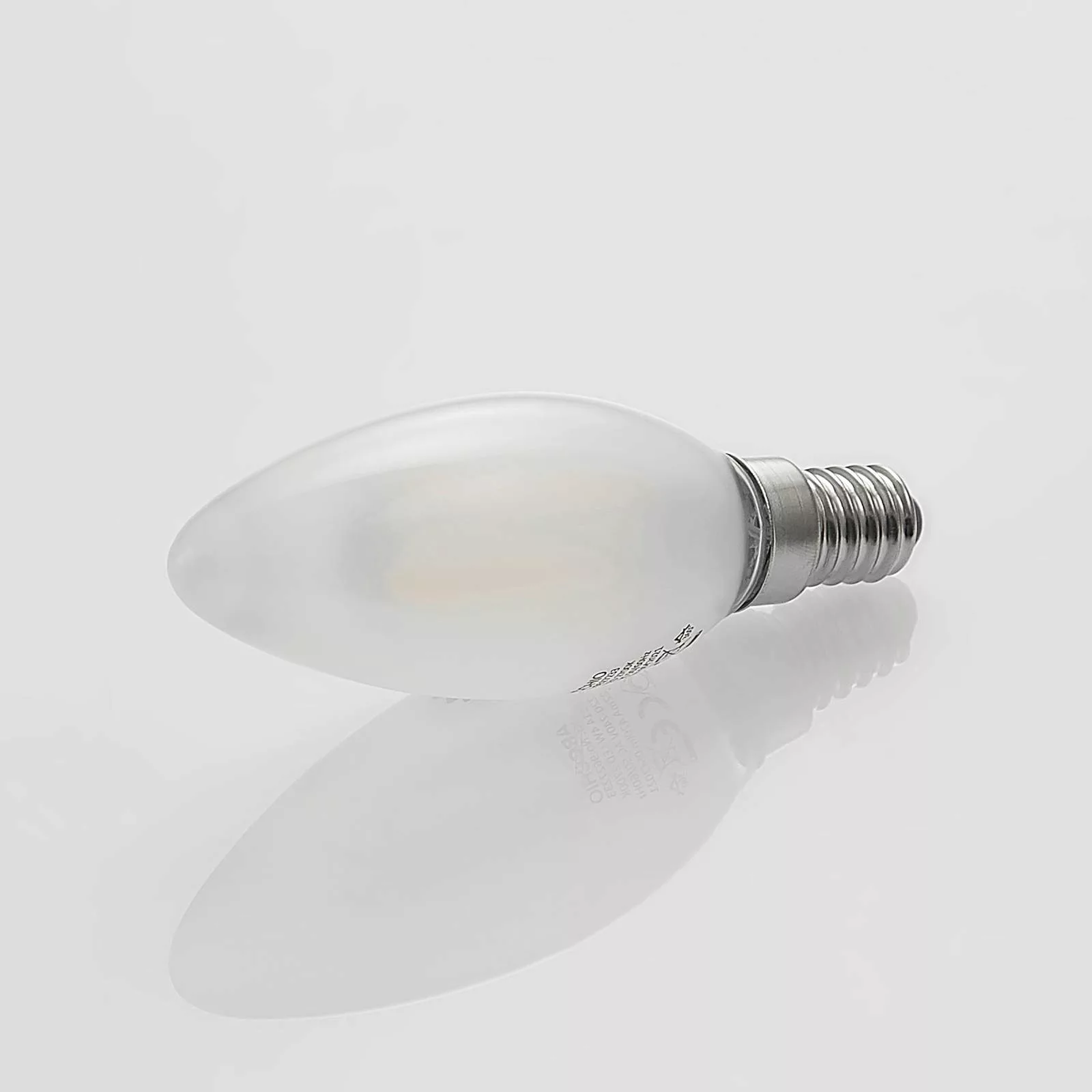 LED-Lampe E14 4W 2.700K Kerze dimmbar matt 5er-Set günstig online kaufen
