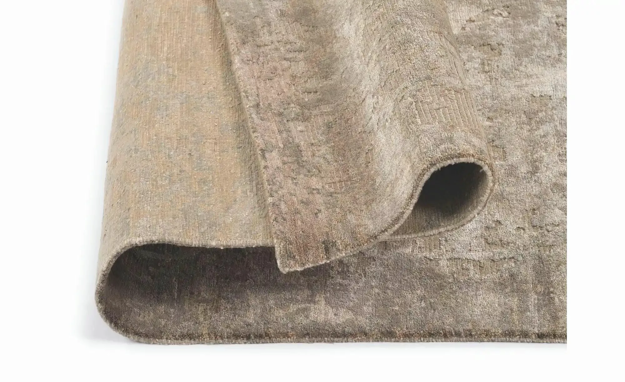 Musterring Teppich   ¦ beige ¦ Viskose,Wolle ¦ Maße (cm): B: 200 H: 0,4 Tep günstig online kaufen