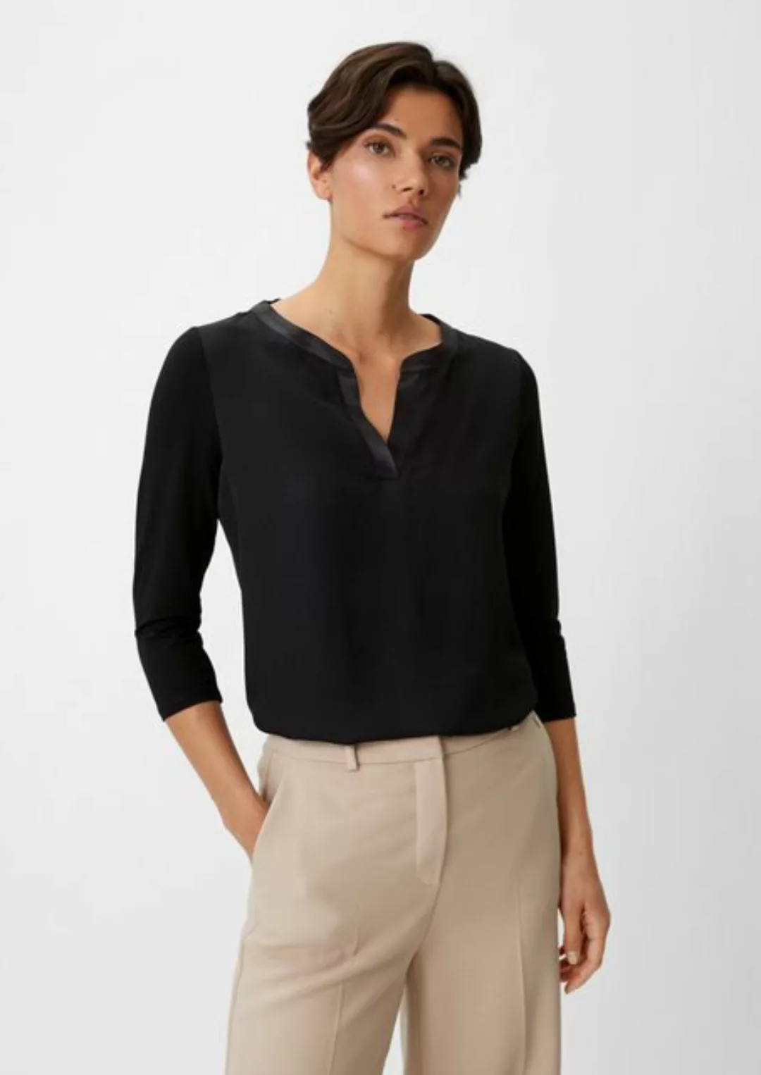 Comma Shirttop Bluse mit 3/4-Ärmeln günstig online kaufen