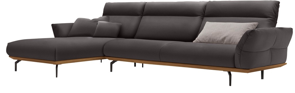 Creation BY ROLF BENZ Ecksofa »CR.460«, Sockel in Nussbaum, Winkelfüße in U günstig online kaufen