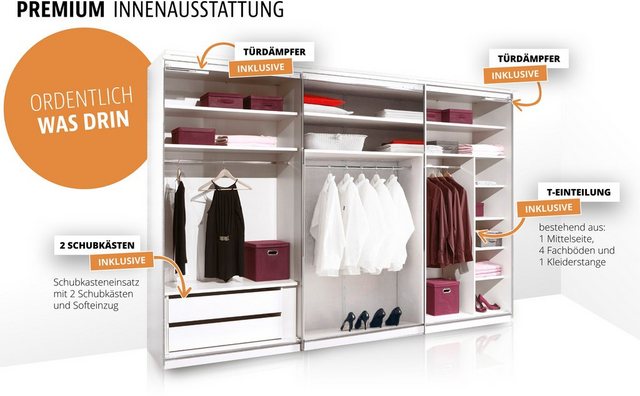 STAUD Schwebetürenschrank "Sinfonie Plus, edles Design in hochwertiger Qual günstig online kaufen