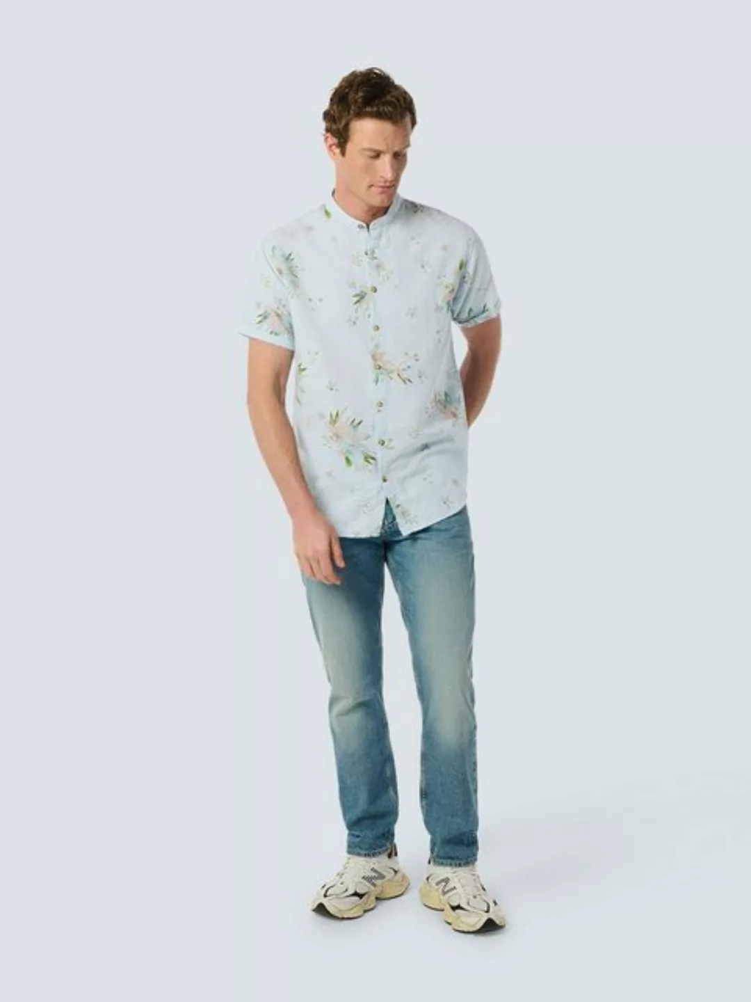 NO EXCESS Kurzarmhemd Shirt Short Sleeve Allover Printed günstig online kaufen