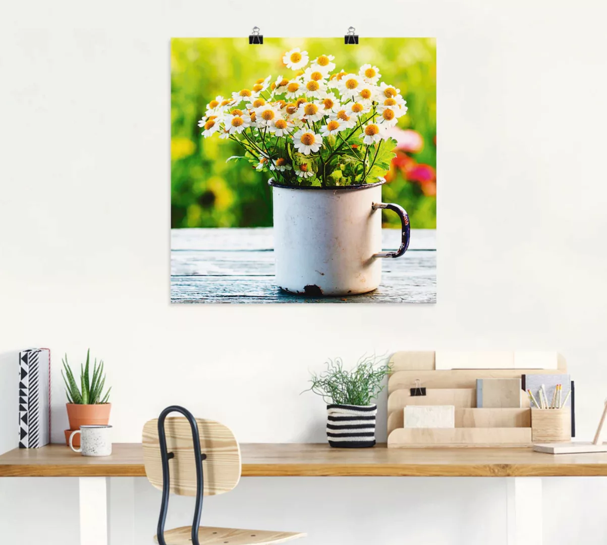 Artland Wandbild "Frühlingsgarten mit Gänseblümchen", Blumen, (1 St.), als günstig online kaufen