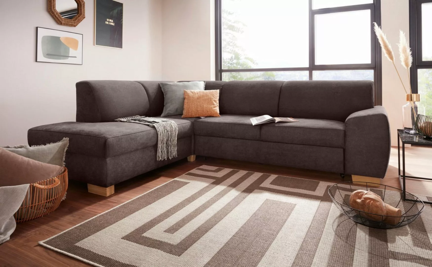 DOMO collection Ecksofa "Incanto L-Form", wahlweise mit Bettfunktion günstig online kaufen