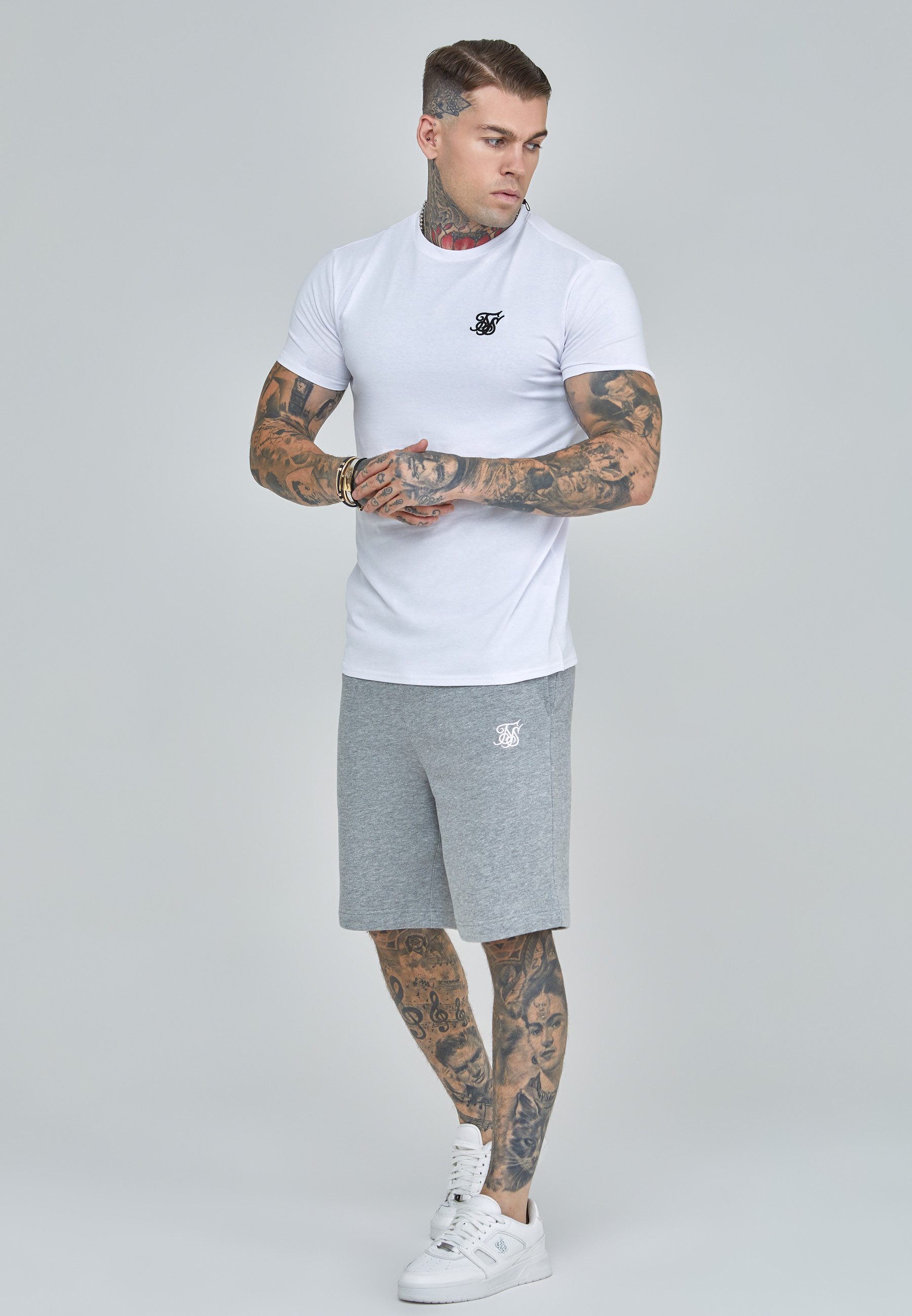 Siksilk T-Shirt SikSilk Herren Weißes Essentials günstig online kaufen