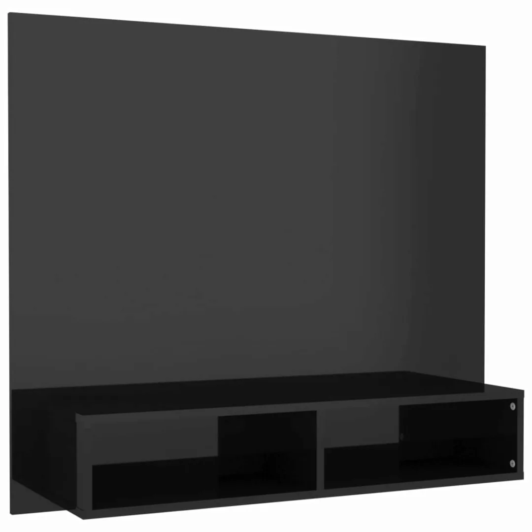 Tv-wandschrank Hochglanz-schwarz 102x23,5x90 Cm Spanplatte günstig online kaufen