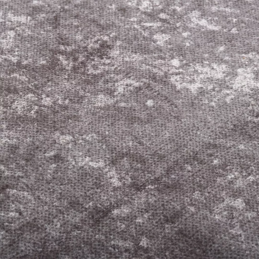 Teppich Waschbar 80x300 Cm Grau Rutschfest günstig online kaufen