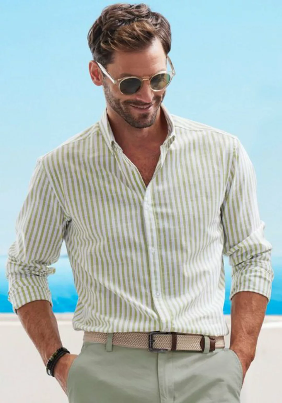 John Devin Langarmhemd Regular Fit mit Button-down-Kragen, aus reiner Baumw günstig online kaufen
