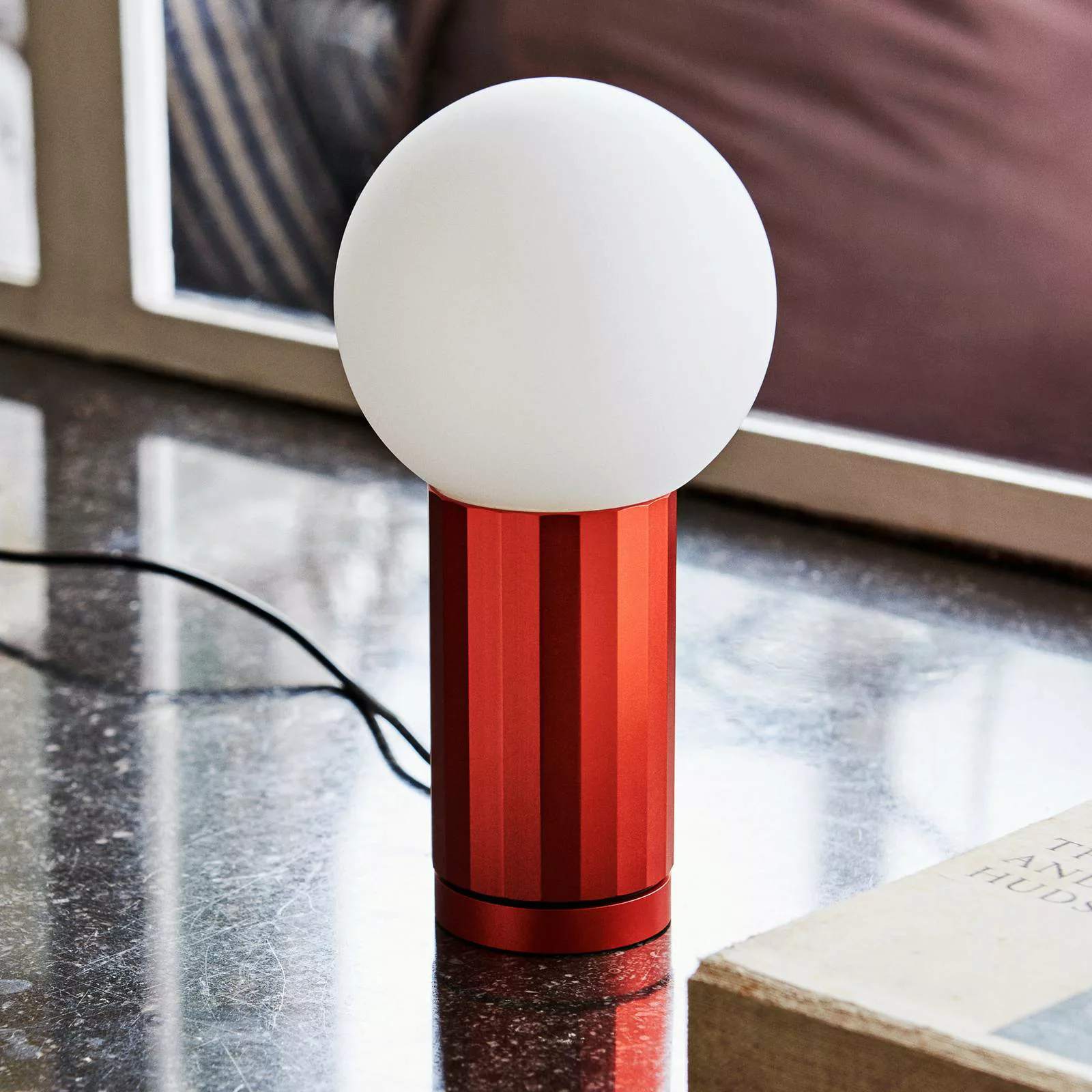 HAY Turn on LED-Tischlampe mit Dimmer, Fuß orange günstig online kaufen