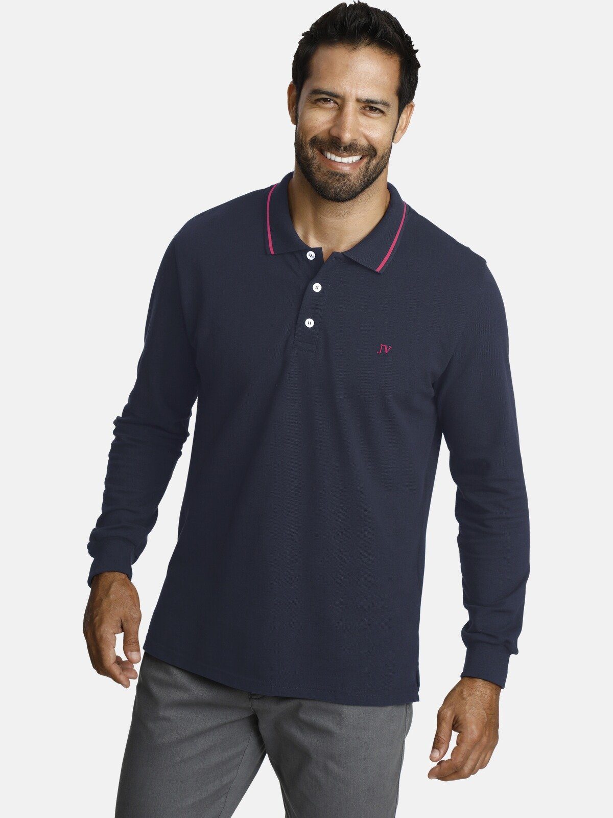 Jan Vanderstorm Langarm-Poloshirt ELLIS in hochwertiger günstig online kaufen