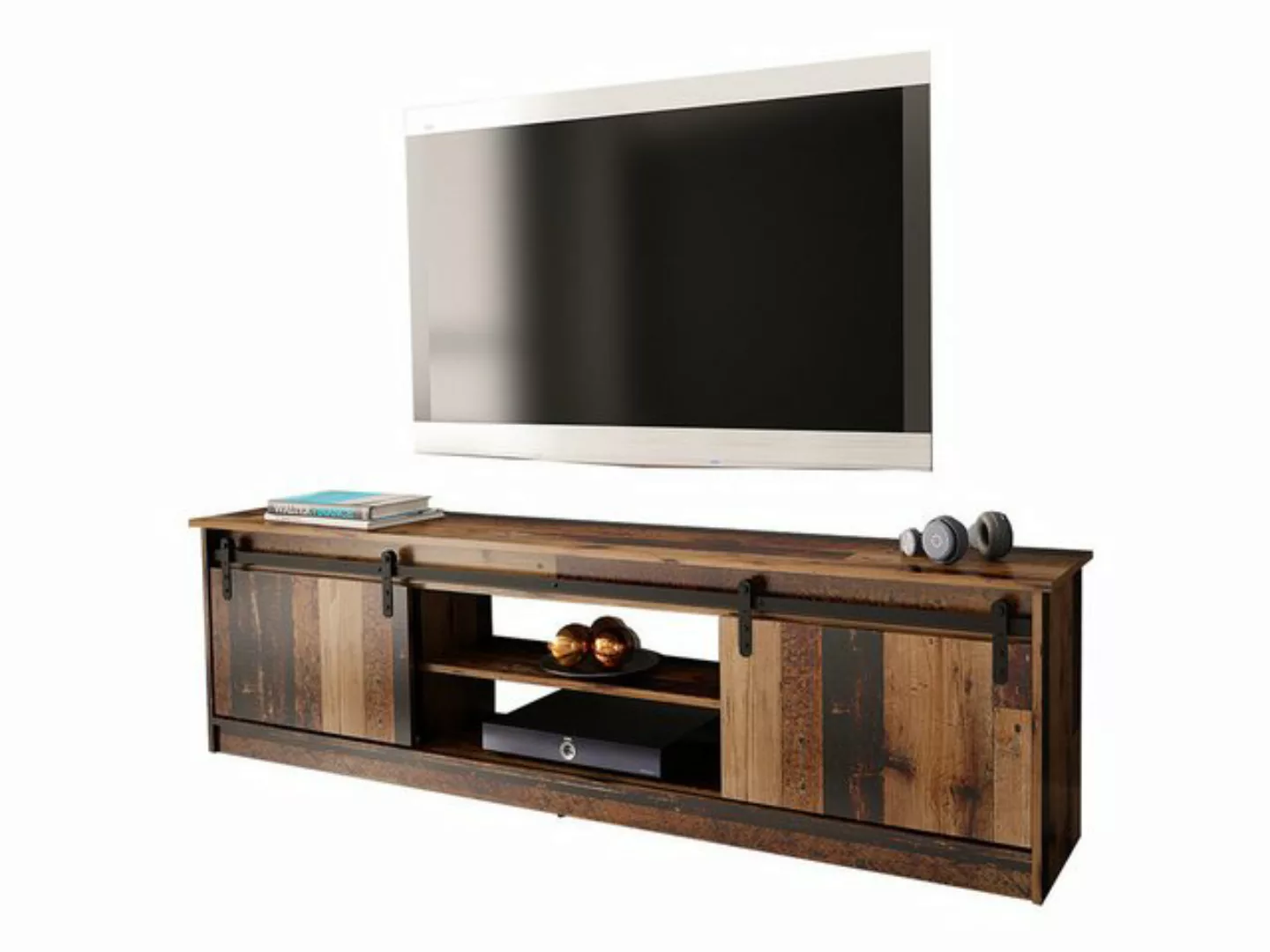 MIRJAN24 TV-Schrank Granero 200 (mit 2 Schiebetüren) 200x35x57 cm günstig online kaufen