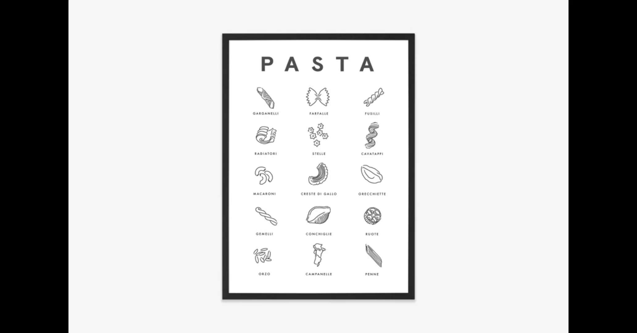 Violet Studio 'Pasta Guide' gerahmter Kunstdruck (A2) - MADE.com günstig online kaufen
