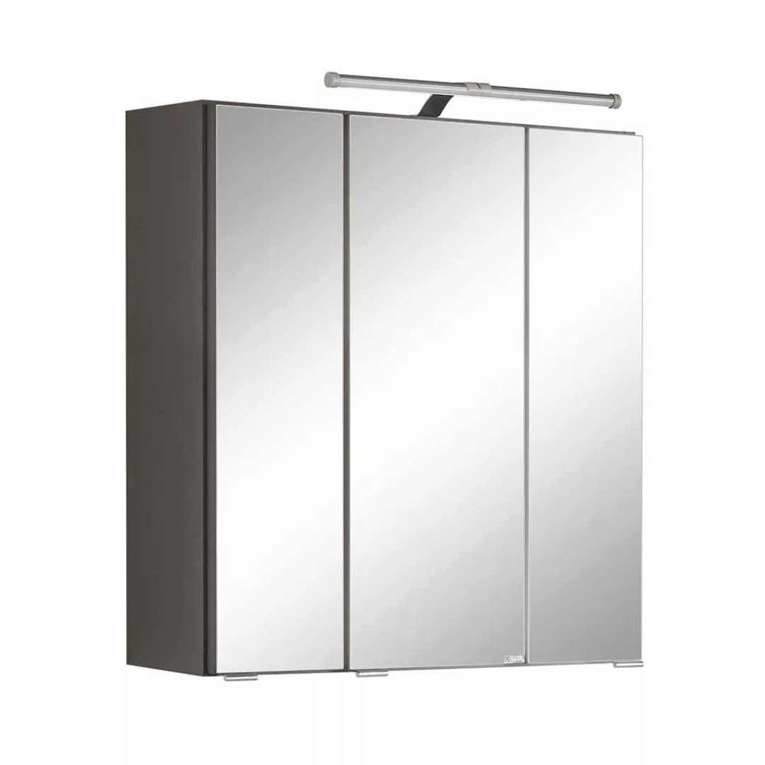 Spiegel Badschrank in Dunkelgrau 60 cm breit günstig online kaufen