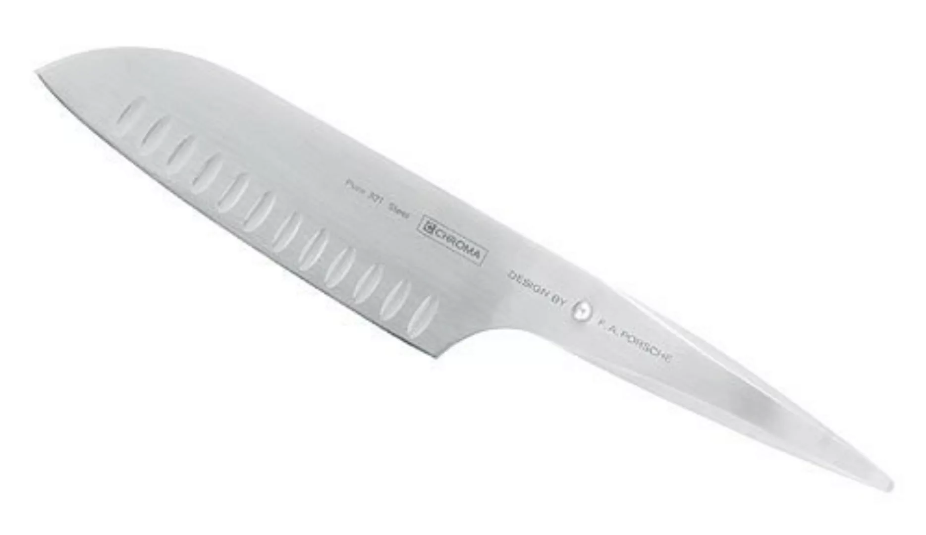 Chroma type 301 P-21 Santoku Messer mit Kullenschliff 18 cm günstig online kaufen