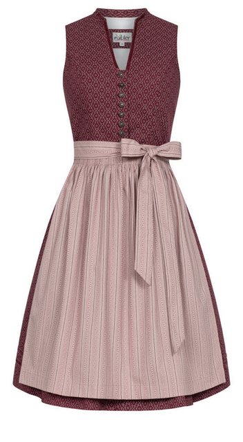 Nübler Trachtenkleid Midi Dirndl Frieda in Beere von Nübler günstig online kaufen