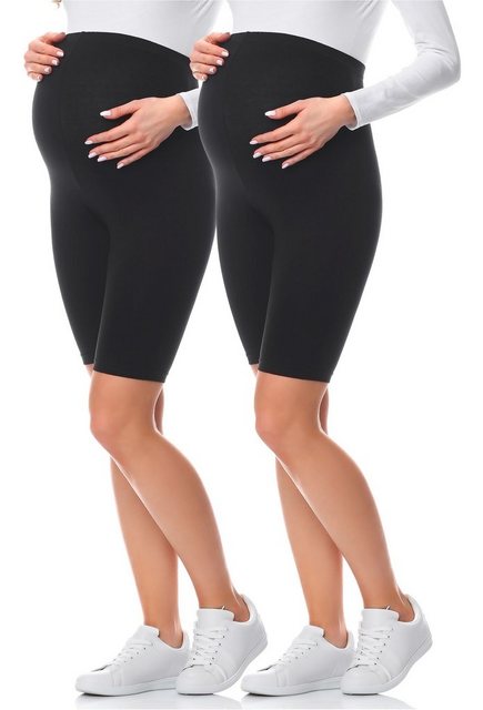 Be Mammy Umstandsleggings Damen Kurze Leggings BE-04 (2-tlg) aus Viskose günstig online kaufen