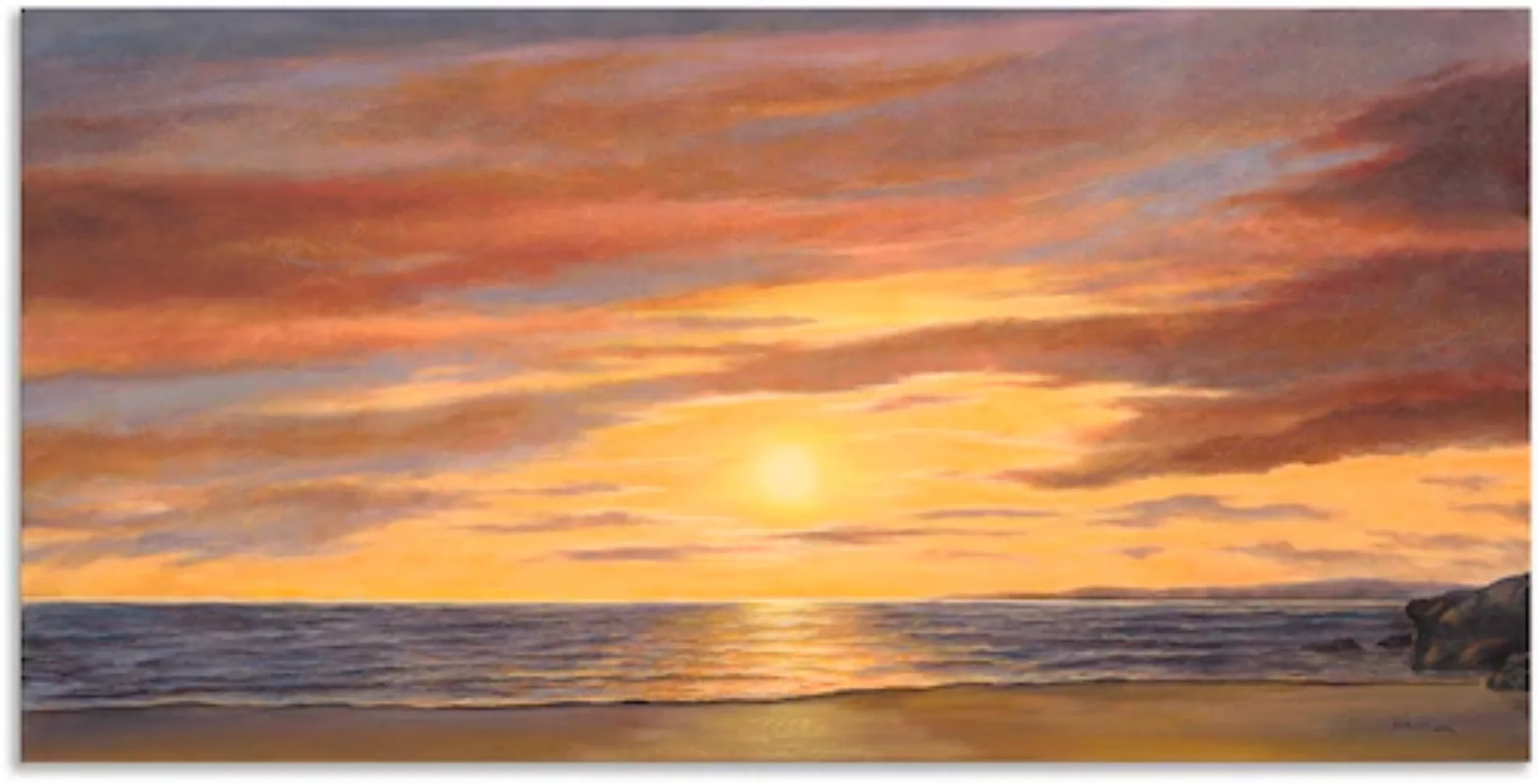 Artland Wandbild "Sonne am Strand", Strand, (1 St.), als Alubild, Outdoorbi günstig online kaufen