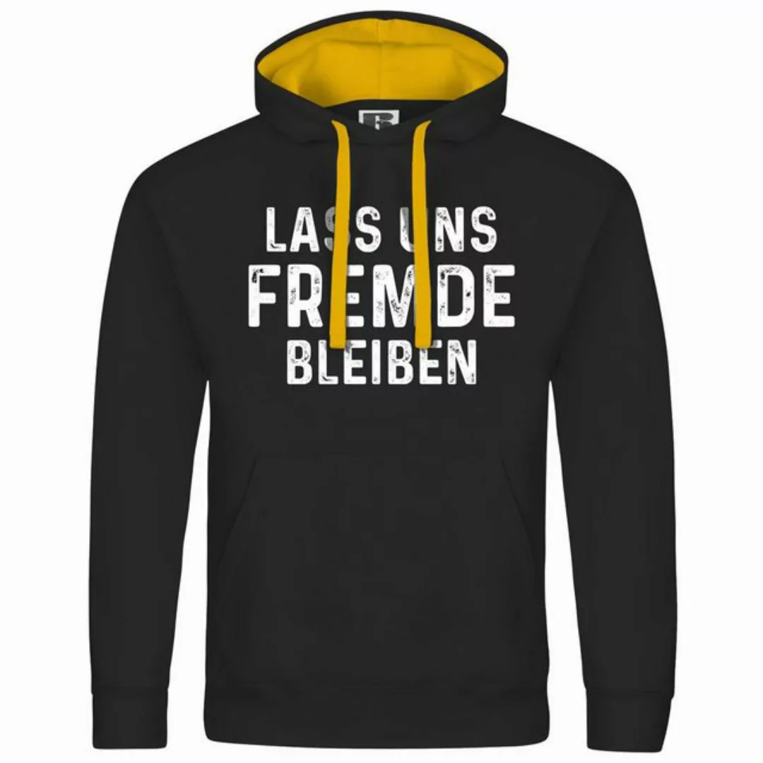 deinshirt Kapuzenpullover Herren Kapuzenpullover Lass uns Fremde bleiben Mi günstig online kaufen