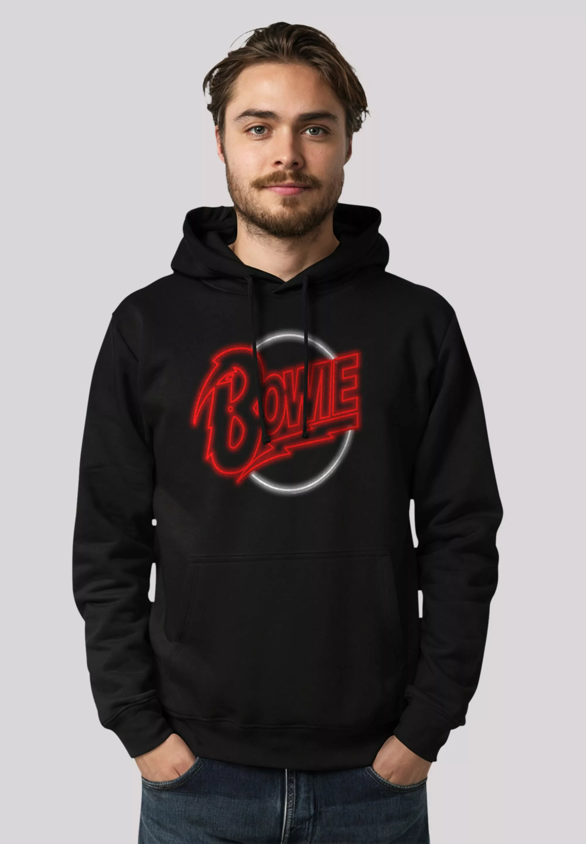 F4NT4STIC Kapuzenpullover "David Bowie Neon Logo", Premium Qualität günstig online kaufen