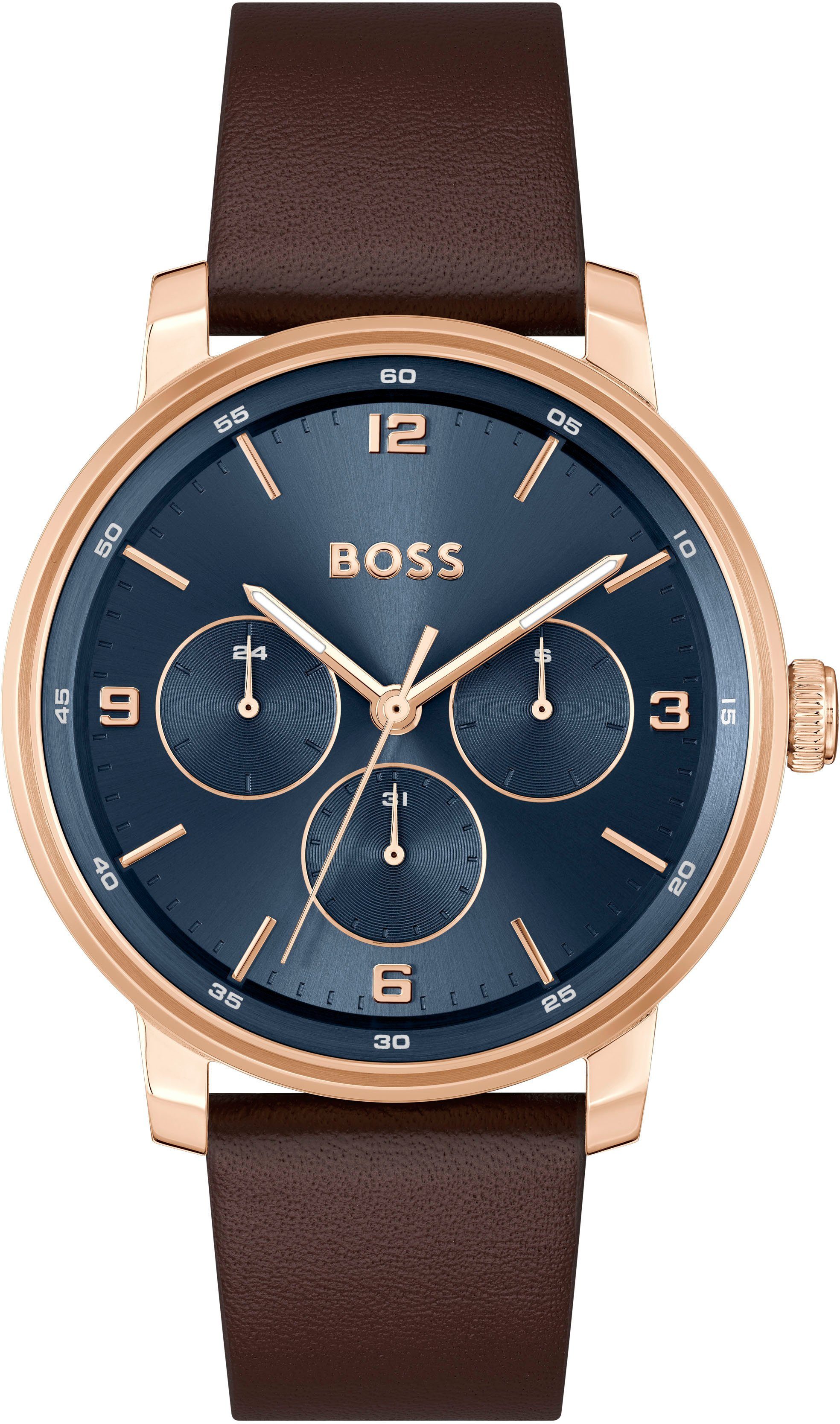 BOSS Multifunktionsuhr CONTENDER 1514126, Quarzuhr, Herrenuhr, günstig online kaufen
