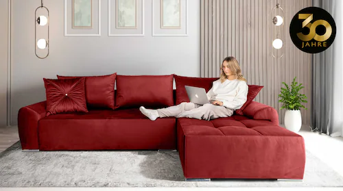 COLLECTION AB Ecksofa Bilbao L-Form, inkl. Bettfunktion und Bettkasten, Zie günstig online kaufen