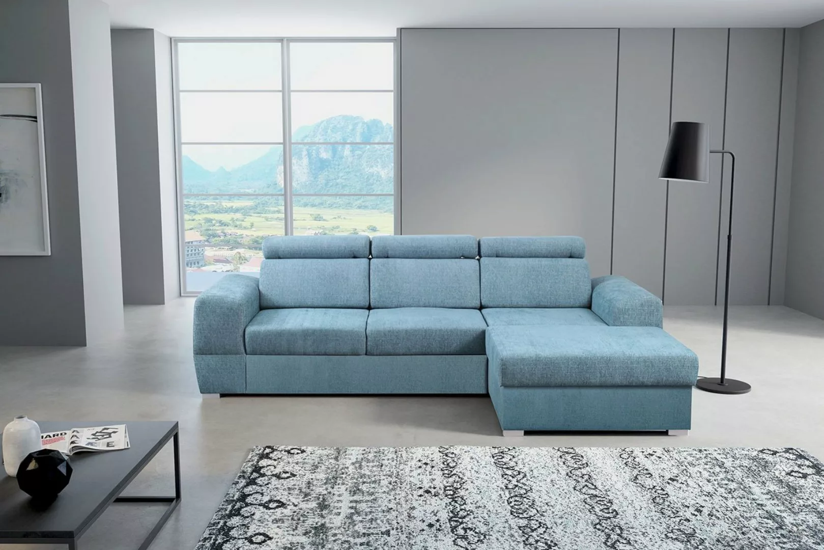 Feldmann-Wohnen Ecksofa Matrix, 260cm Farbe wählbar mit Schlaffunktion und günstig online kaufen