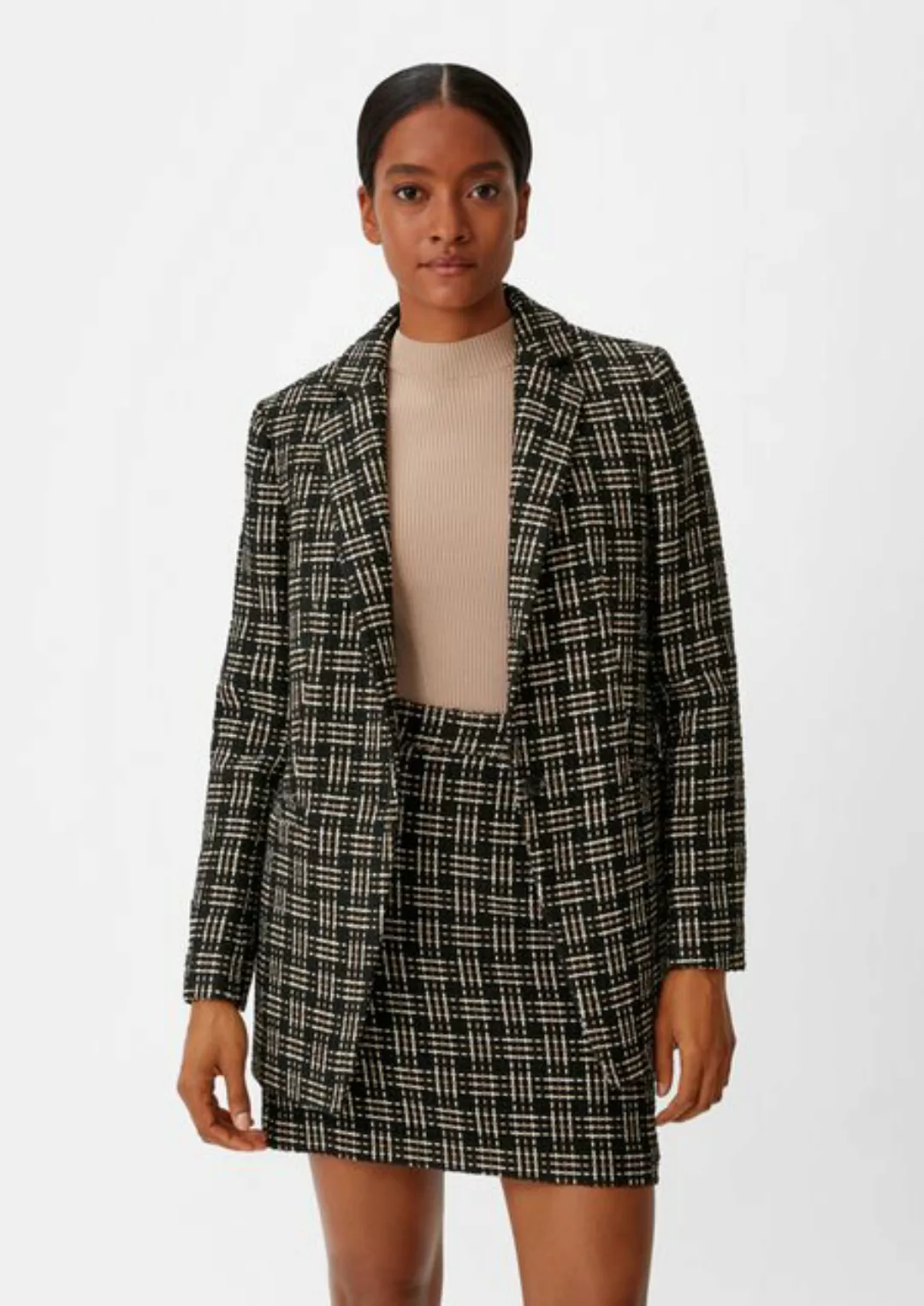 Comma Blusenblazer Blazer aus Multicolor-Tweed günstig online kaufen